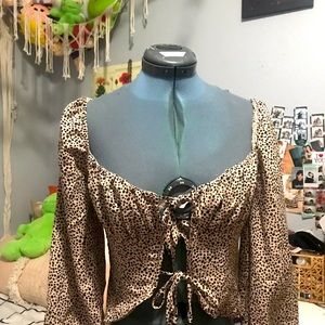 Leapard print top